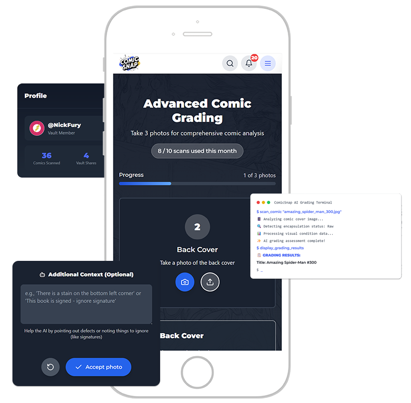 ComicSnap | AI Comic Book Grading & Pricing Tool